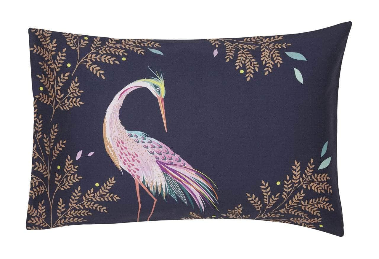 Ashley Wilde Bedspread Superking Duvet set Dancing Cranes Midnight SuperKing Bedding by Sara Miller