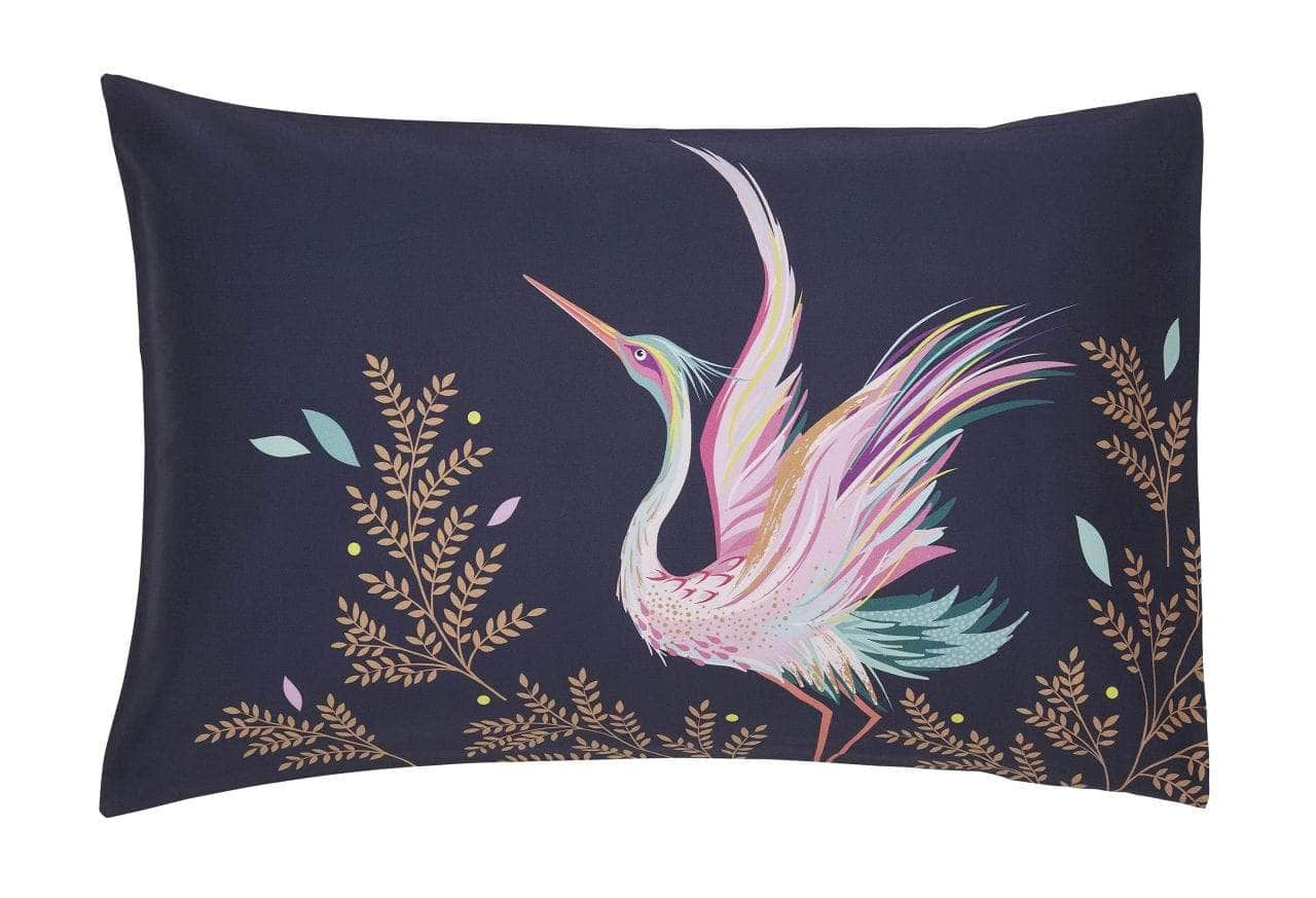 Ashley Wilde Bedspread Superking Duvet set Dancing Cranes Midnight SuperKing Bedding by Sara Miller