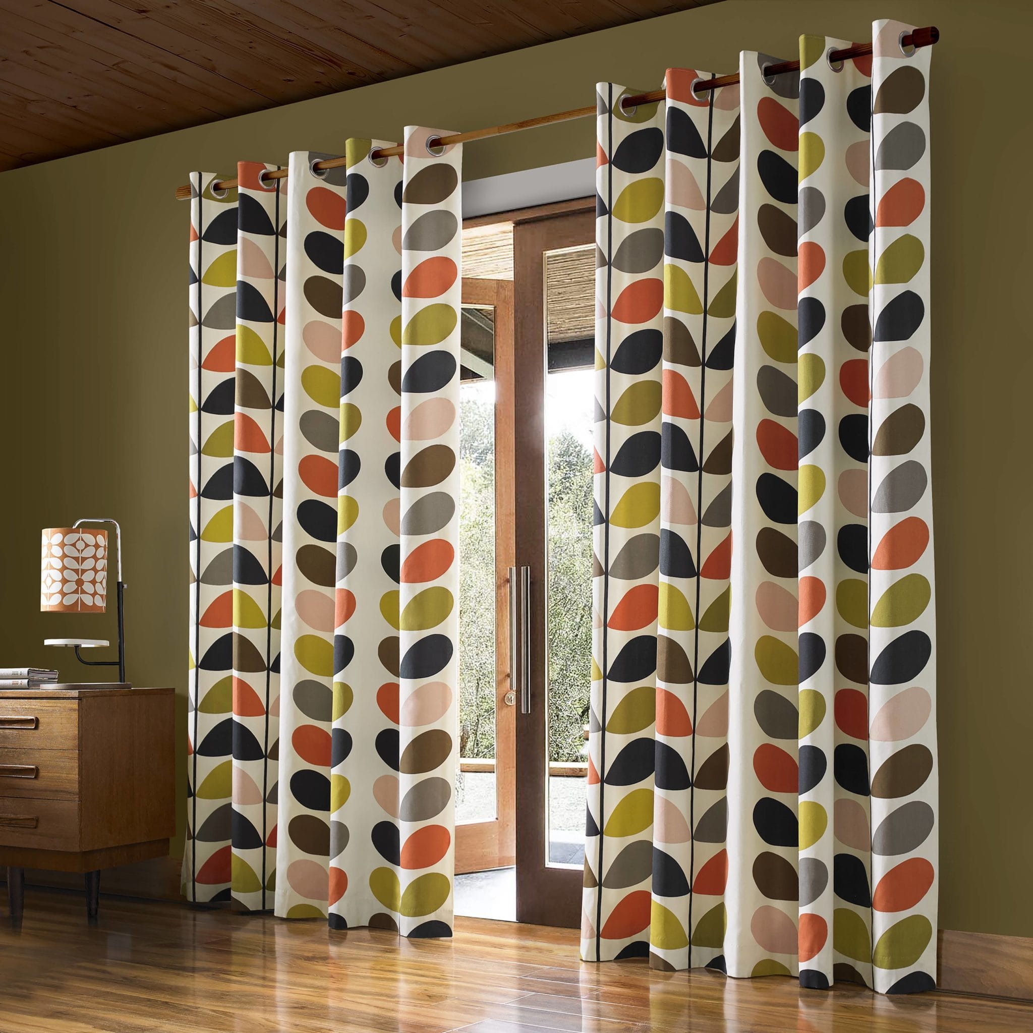 Ashley Wilde Designs Curtains Multi Stem Multi (Orla Kiely House) by Ashley Wilde (EYELET)
