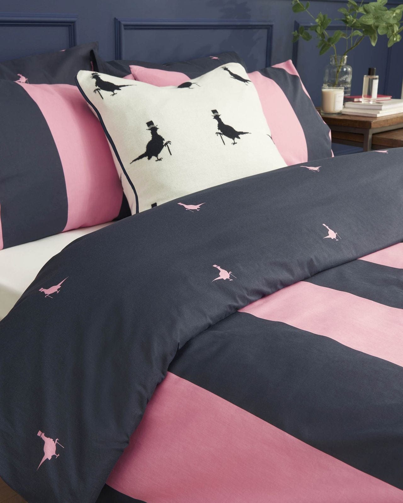 Ashley Wilde Interior Design Range Jack Wills Heritage Stripe Navy-Pink Bedding