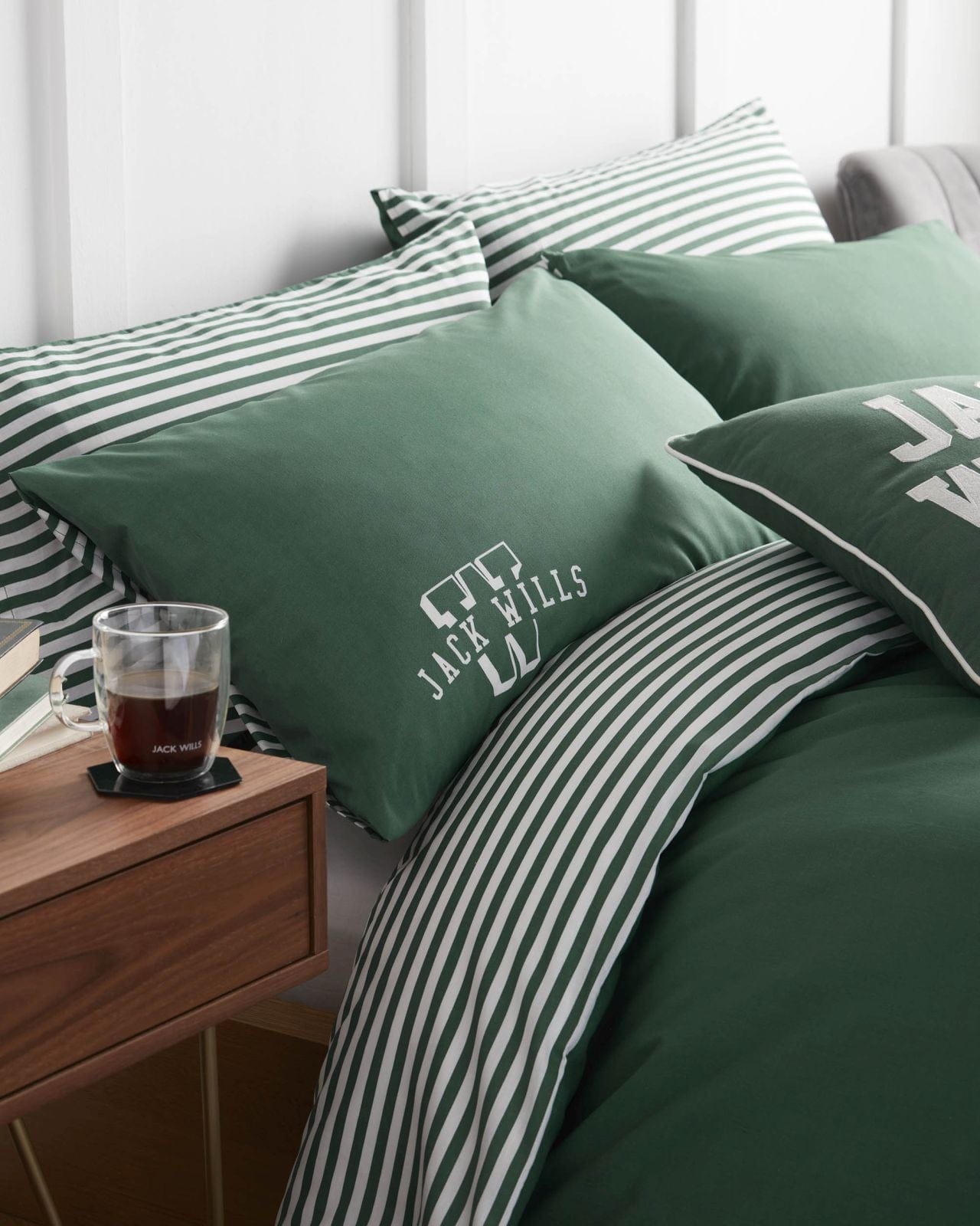 Ashley Wilde Interior Design Range Jack Wills Varsity Dark Green Bedding