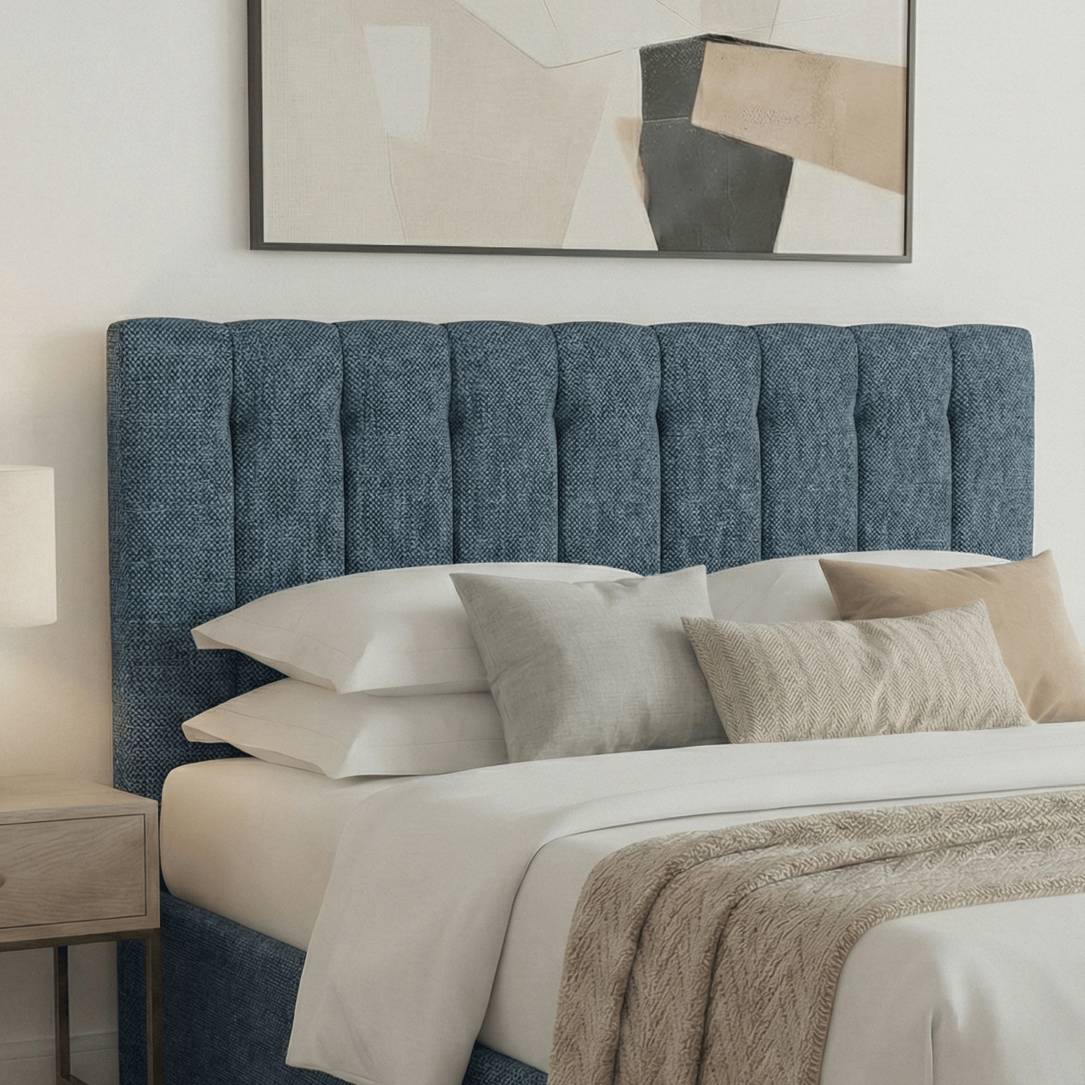 Aurora Aurora Headboard Single 3ft / Airforce Blue AURORA STANDARD BUTTON TOP 27" HEADBOARD  by Aurora