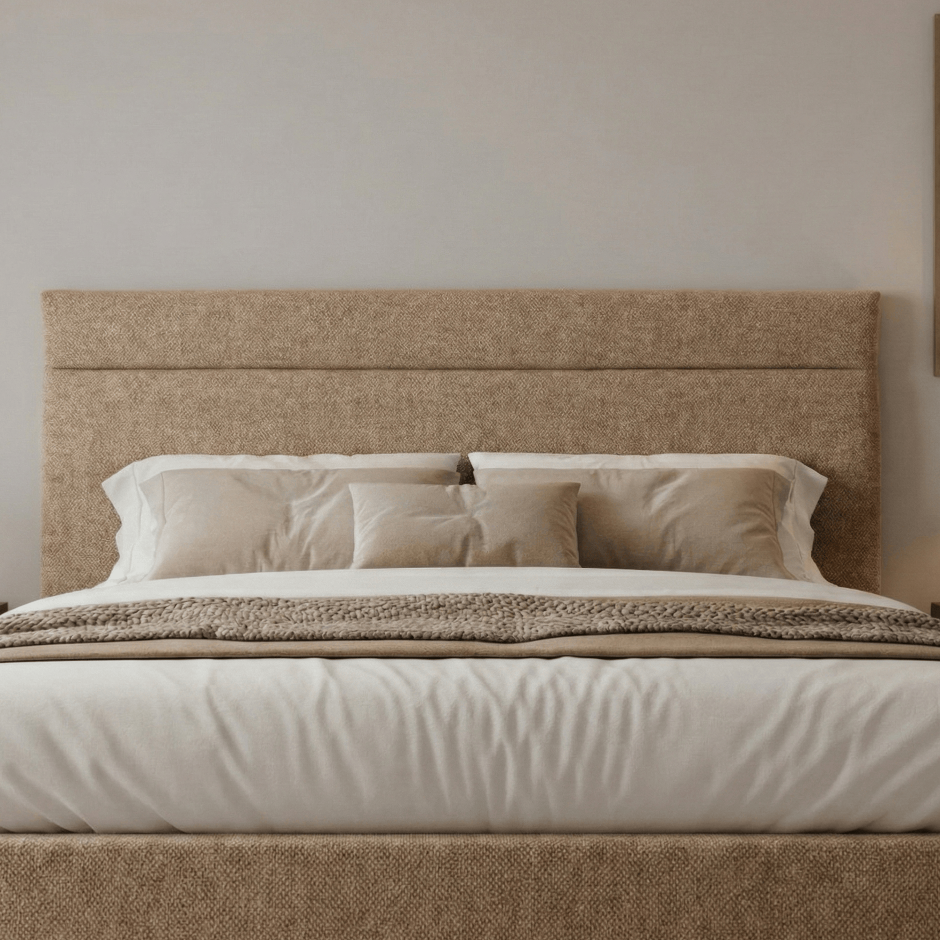 Aurora Aurora Headboard Single 3ft / Wool Latte AURORA STANDARD MILAN 27" HEADBOARD by Aurora