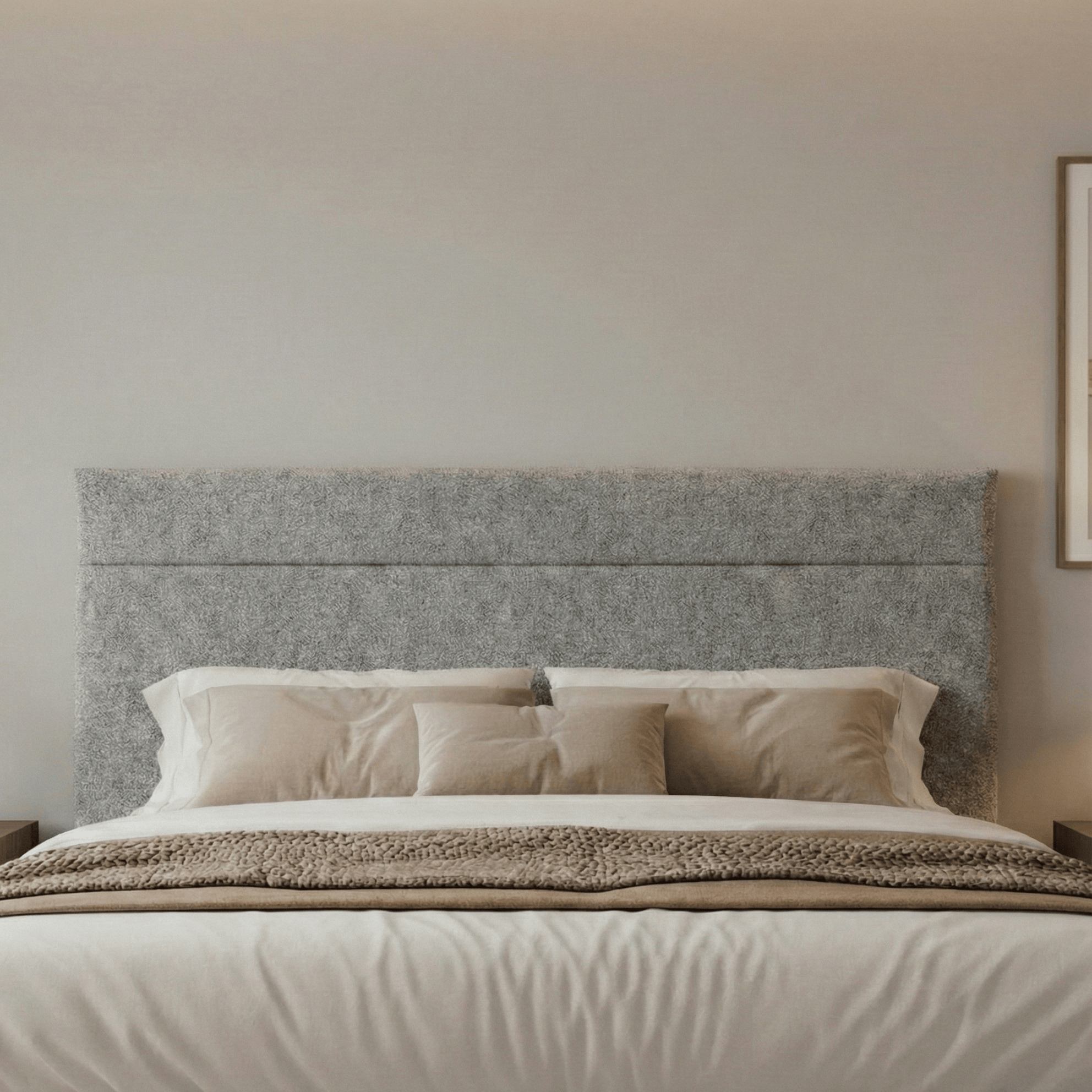 Aurora Aurora Headboard Single 3ft / Wool Steel AURORA STANDARD MILAN 27" HEADBOARD by Aurora