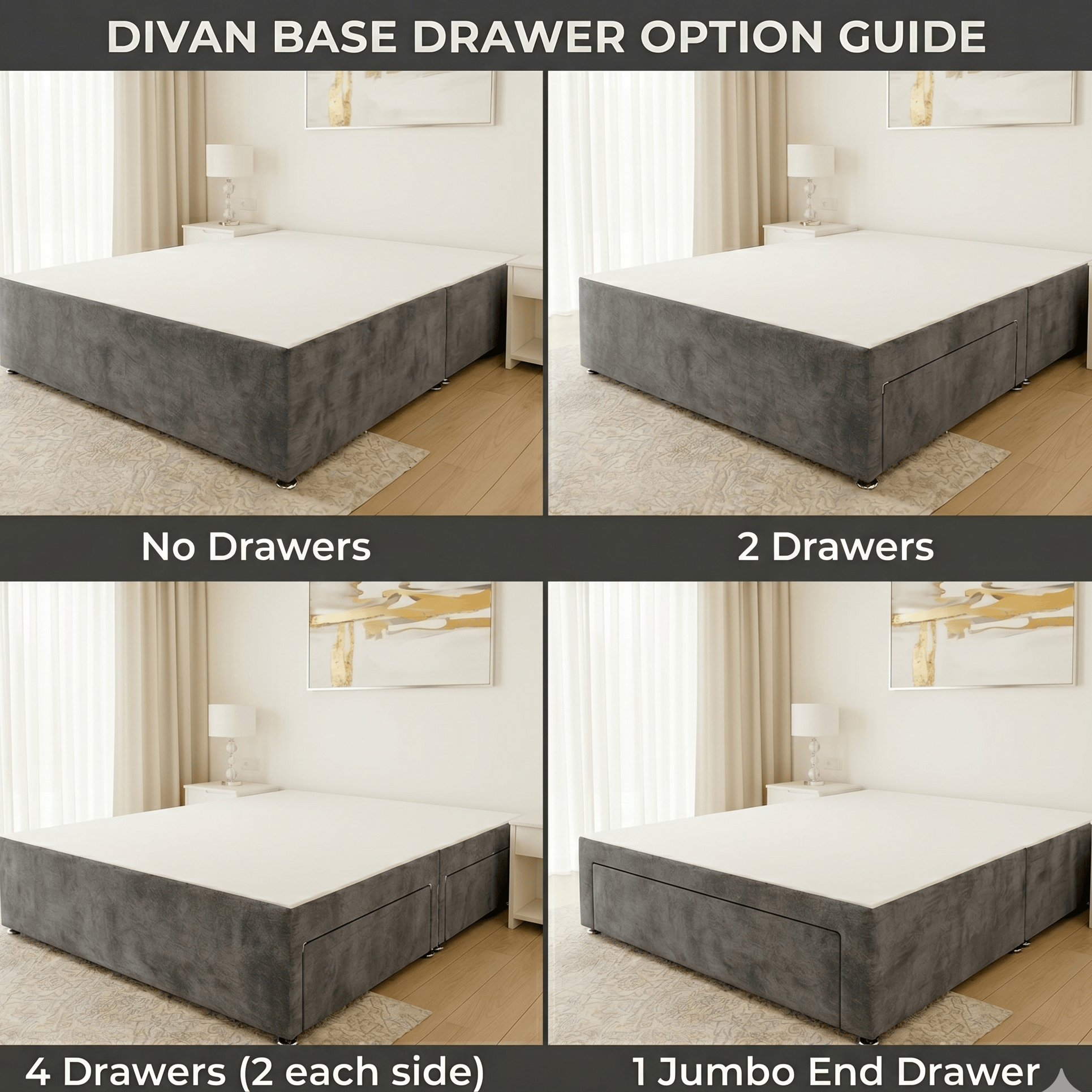 Aurora Bed Base DIVAN BASE SPICED VELVET by Aurora Beds