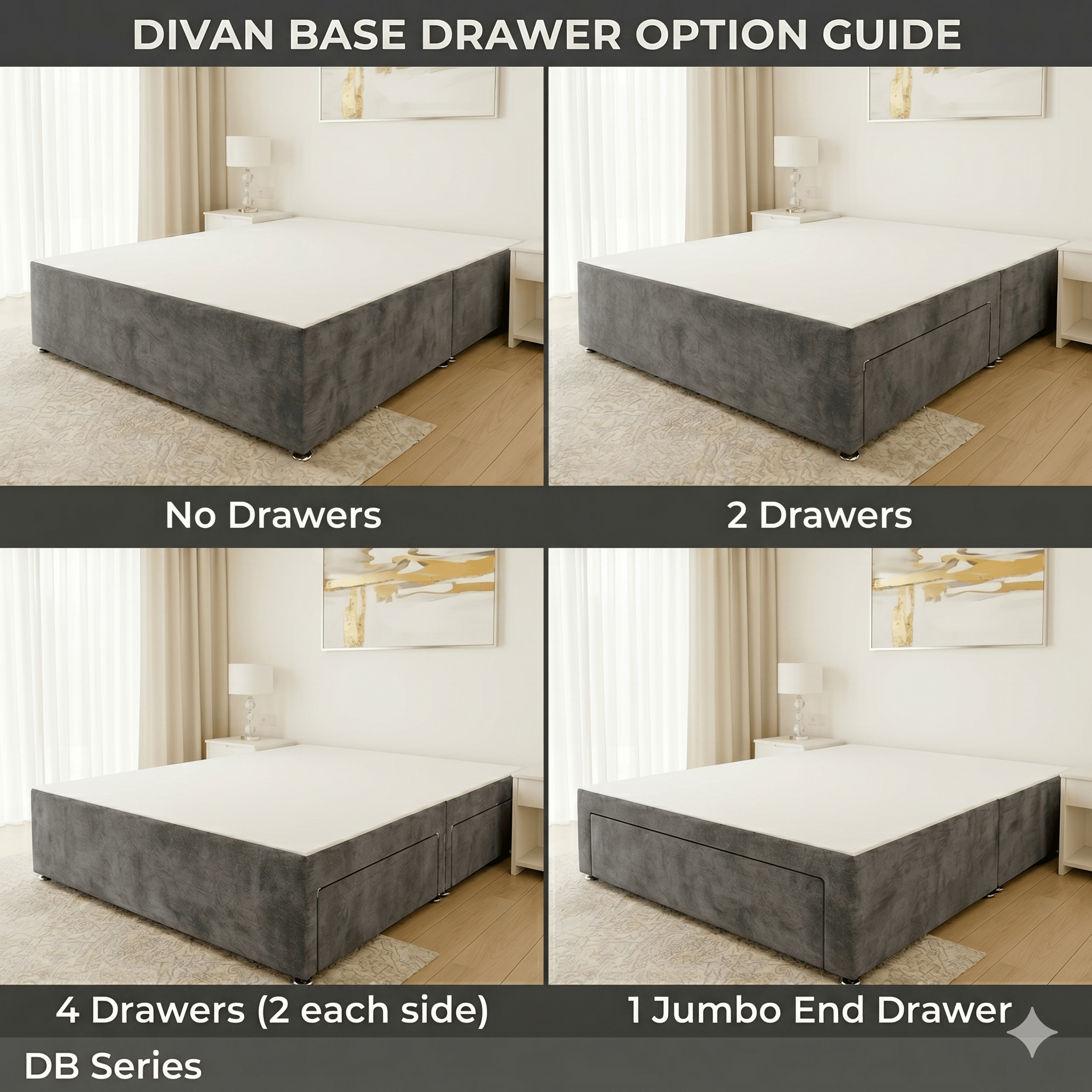 Aurora Bed Base DIVAN BASE SPICED VELVET by Aurora Beds