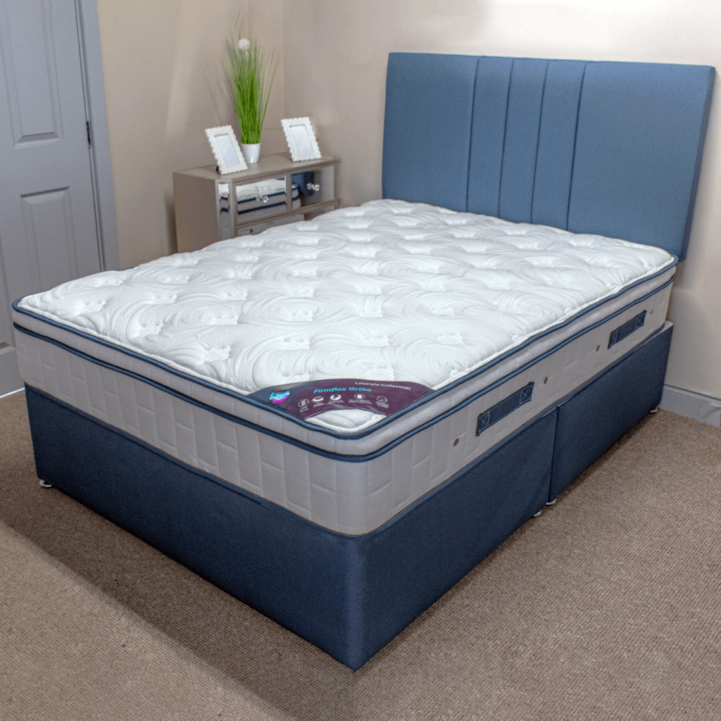 Aurora Bed Complete 3ft Single / No Drawer / Airforce Blue Aurora BED Divan base