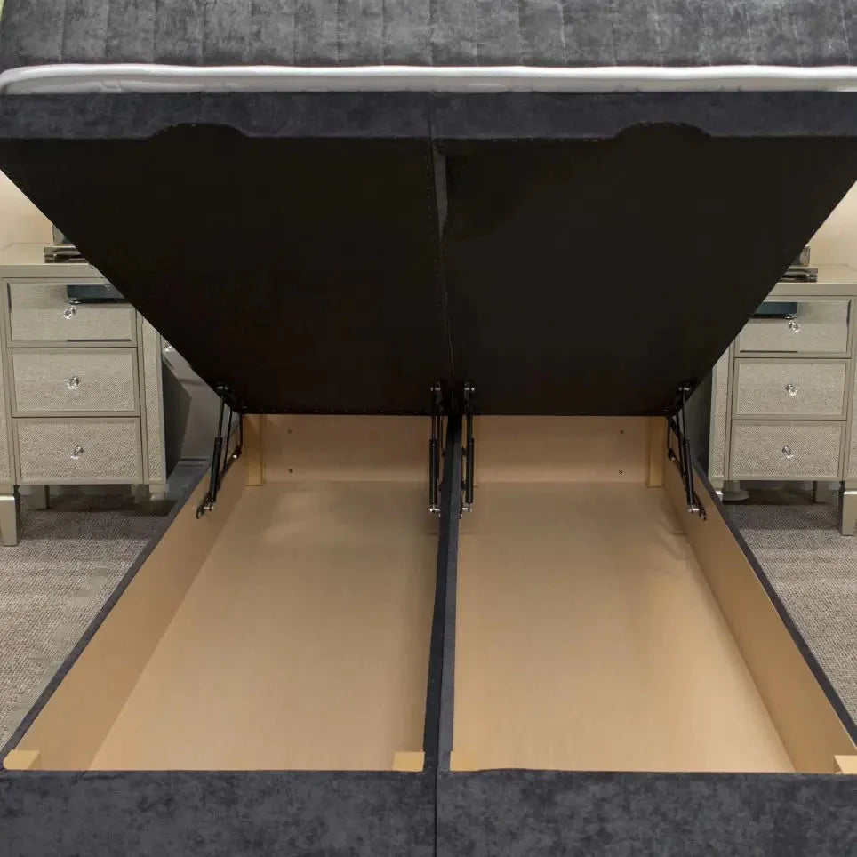 Aurora Storage Bed Base OTTOMAN BASE  in Spiced Velvet by Aurora Beds