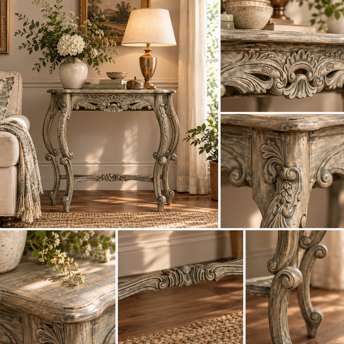 FULLERTON CARVED CONSOLE TABLE – 82CM | Willow & Dot