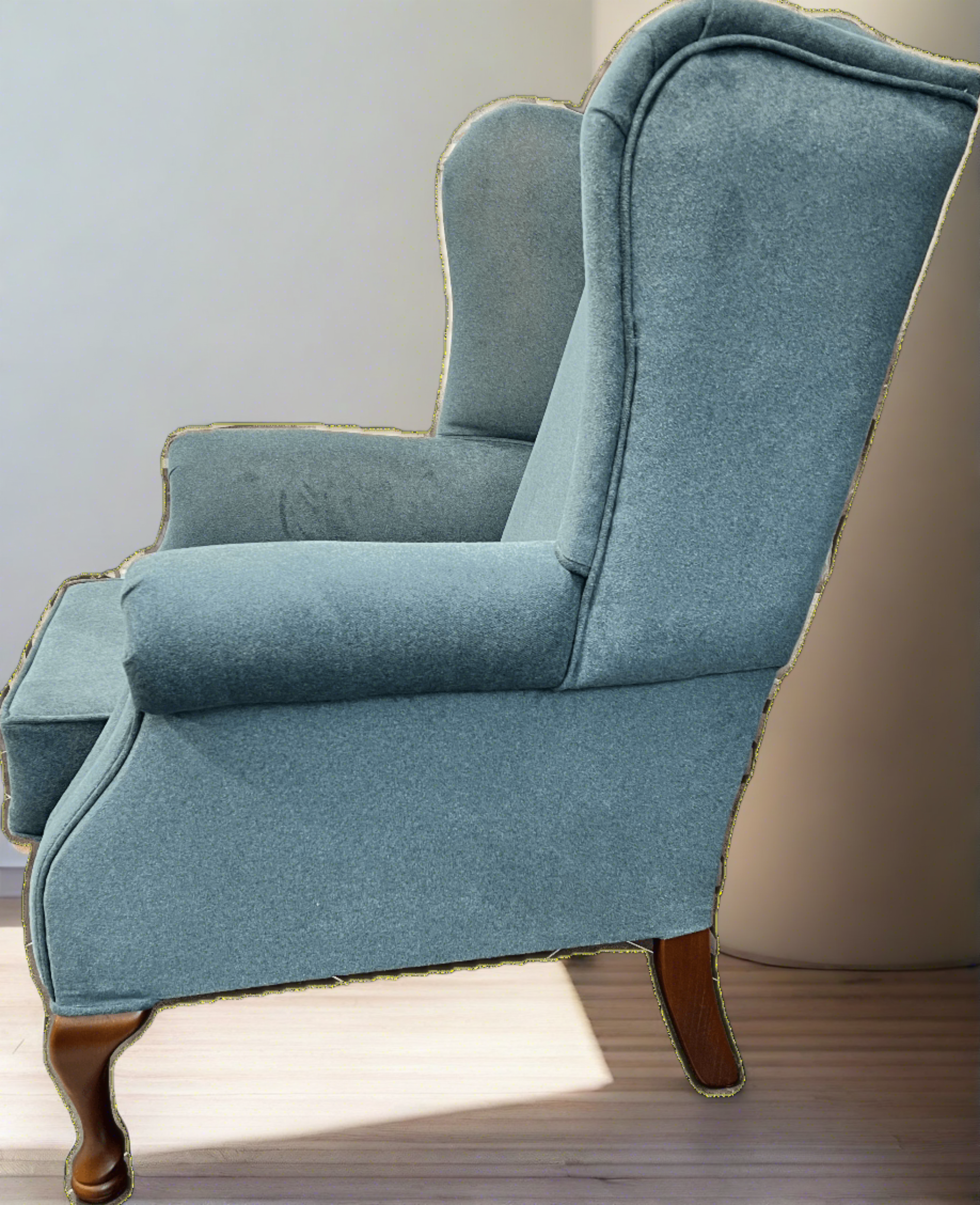 Bespoke Queen Anne Chair Queen Anne custom Irish Made wingback armchair in a choice of luxurious fabrics