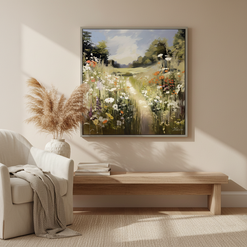 WILDFLOWER WANDER FRAMED CANVAS Curated by simply Hazel