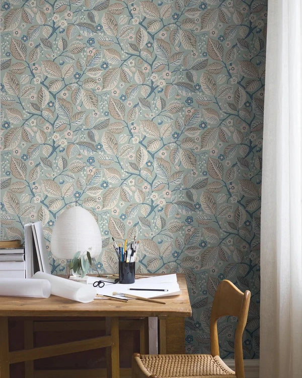 Elm Tree Blue – by Boråstapeter