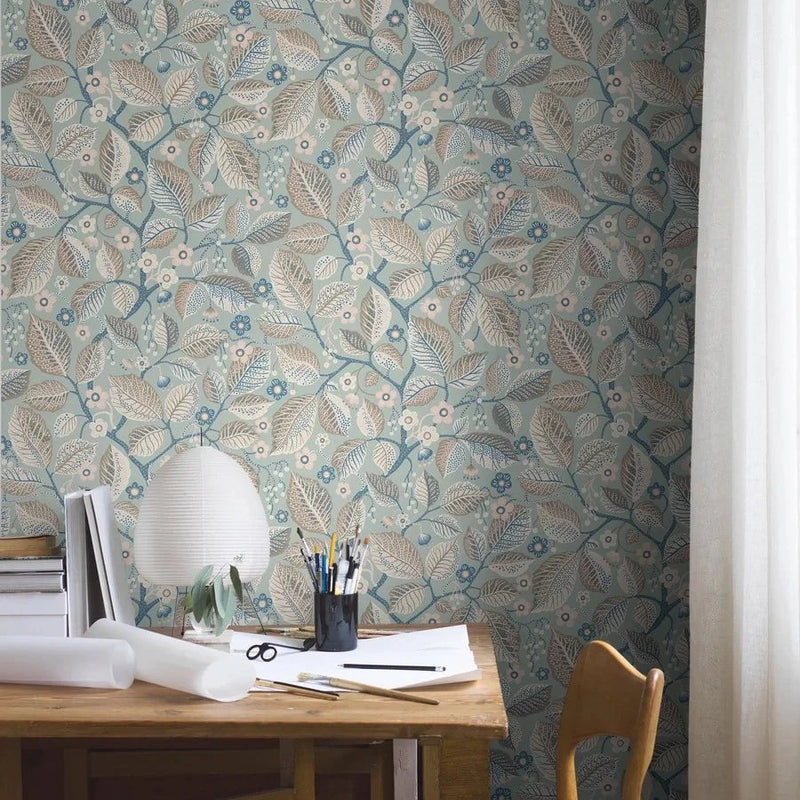 Elm Tree Blue – by Boråstapeter