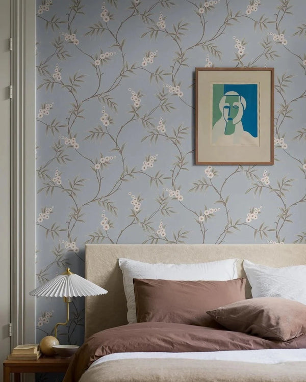 Floral Tree Blue – by Boråstapeter