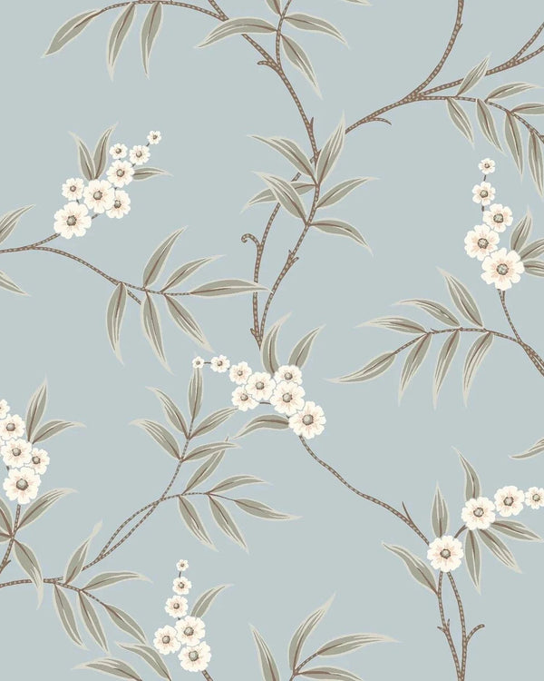 Floral Tree Blue – by Boråstapeter