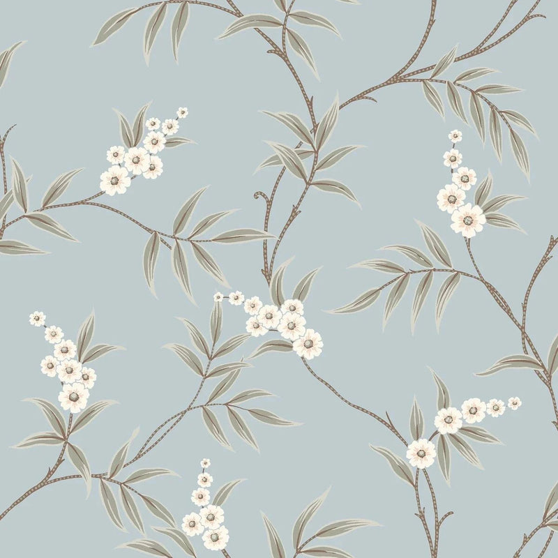 Floral Tree Blue – by Boråstapeter
