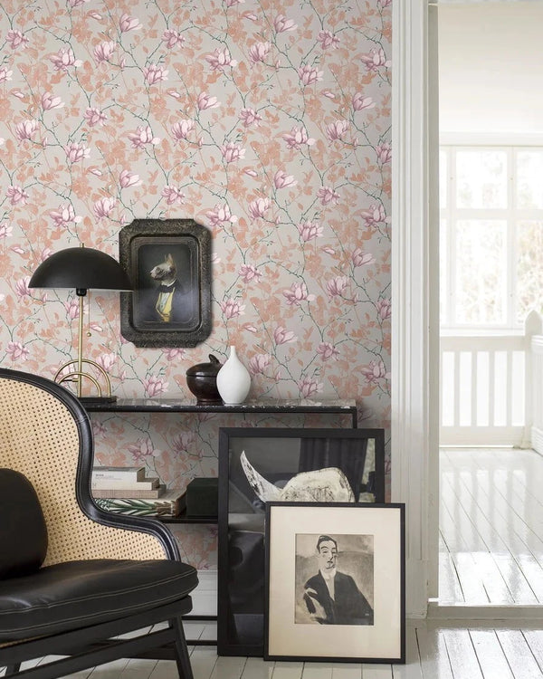 Lilly Tree Blush Wallpaper by Boråstapeter (10 metre roll)