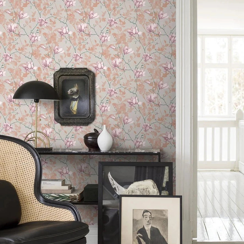 Lilly Tree Blush Wallpaper by Boråstapeter (10 metre roll)