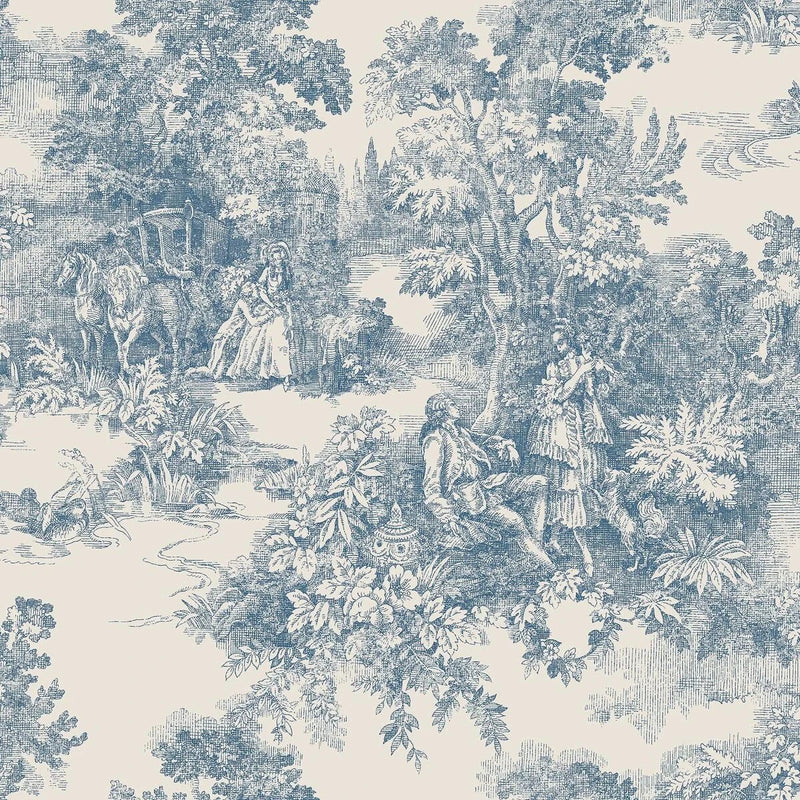 Toile de Jouy Blue – by Boråstapeter