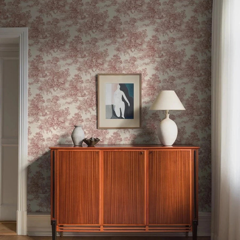 Toile de Jouy Red – by Boråstapeter