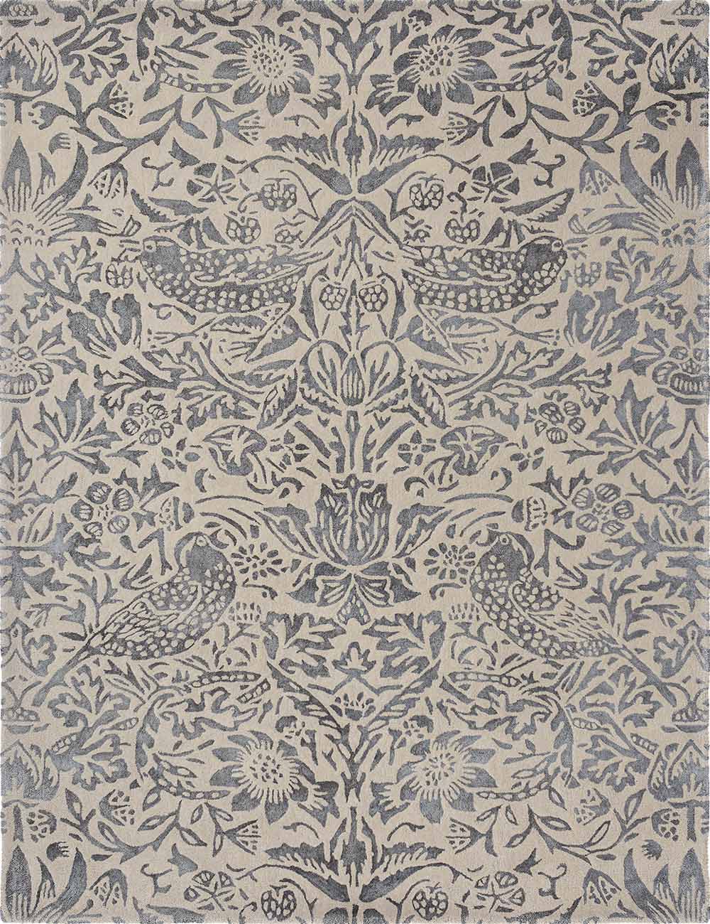 Brink & Campman Designer Rugs 140/200cm / Ink MORRIS & CO -  Strawberry Thief (4 Colours)