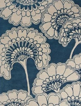 Brink & Campman Designer Rugs FLORENCE BROADHURST Japanese Floral Midnight