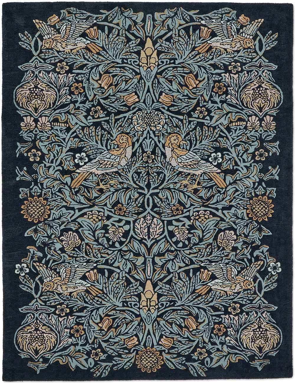 Brink & Campman Designer Rugs MORRIS & Co. Bird Pure Wool Rug (available in Thump Green or Webbs Blue) by Brink & Campman