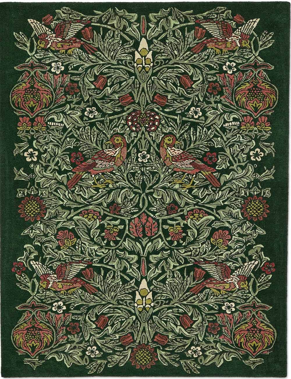 Brink & Campman Designer Rugs MORRIS & Co. Bird Pure Wool Rug (available in Thump Green or Webbs Blue) by Brink & Campman