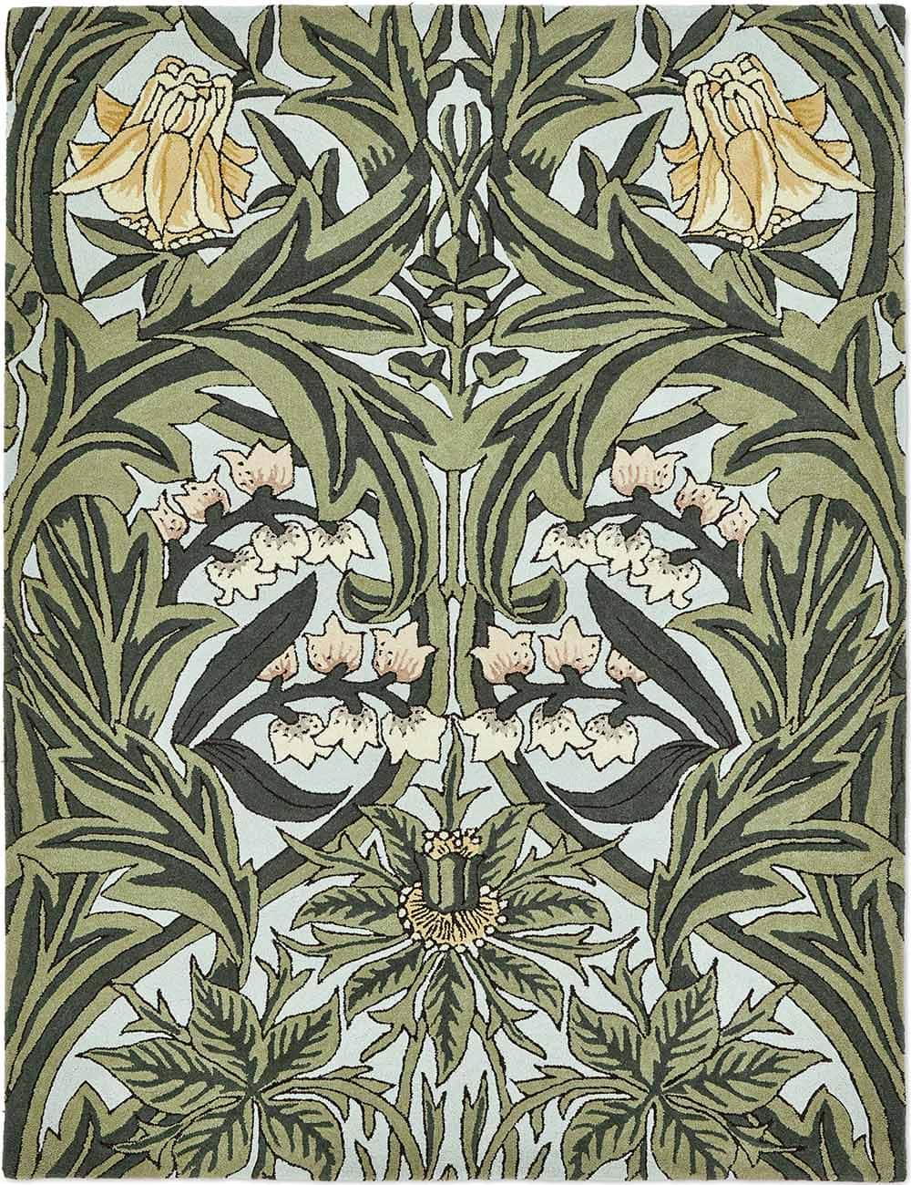 Brink & Campman Designer Rugs MORRIS & Co. Bluebell Leafy Arbor Green Rug by Brink & Campman