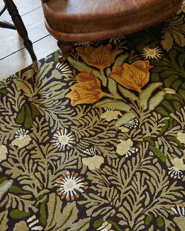 MORRIS AND CO BOWER TWINING VINE AREA RUG  by Brink and Campman