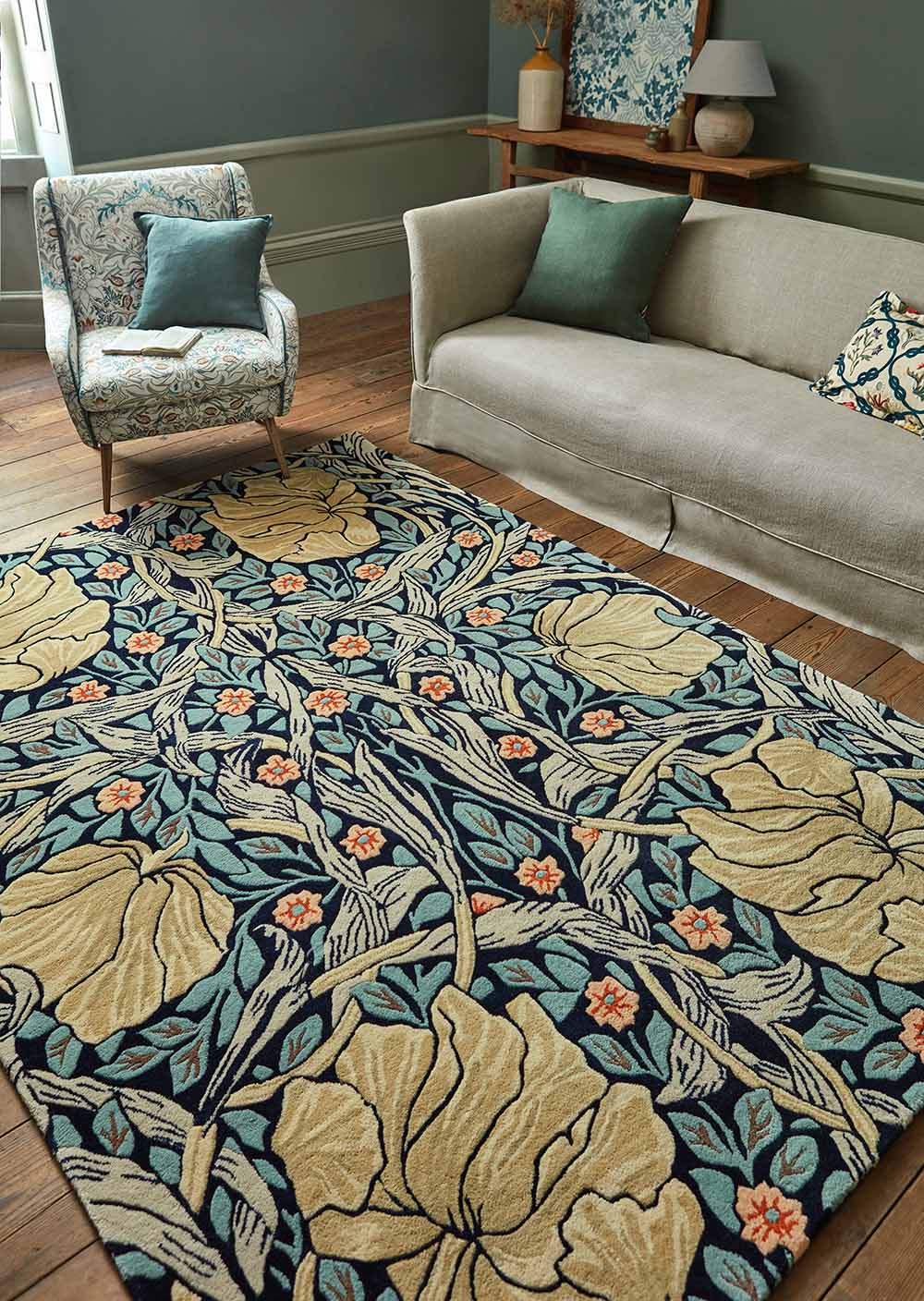 Brink & Campman Designer Rugs MORRIS & Co.  Pimpernel Pure Wool Rug (available in 4 colours) by Brink & Campman