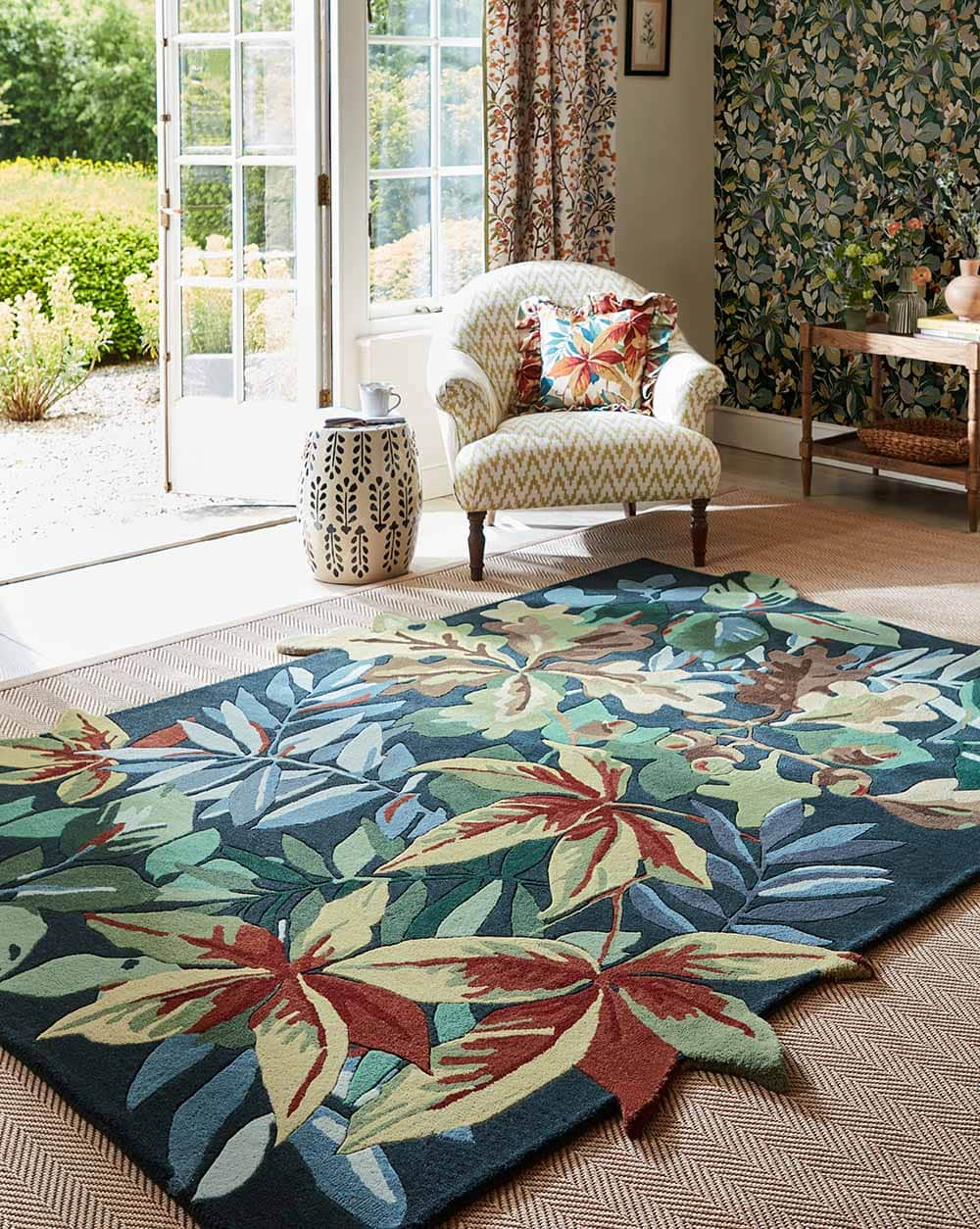 Sanderson Robins Wood Pure New Wool Rug (available in Forest Green or