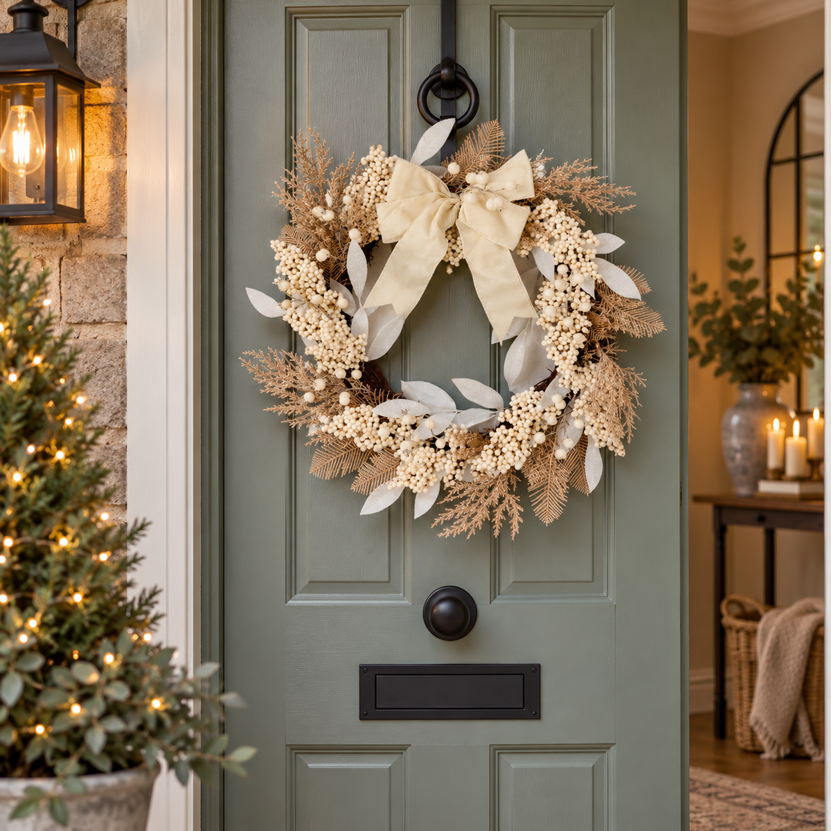 BERRY WREATH – CREAM 60CM Curated by simply Hazel