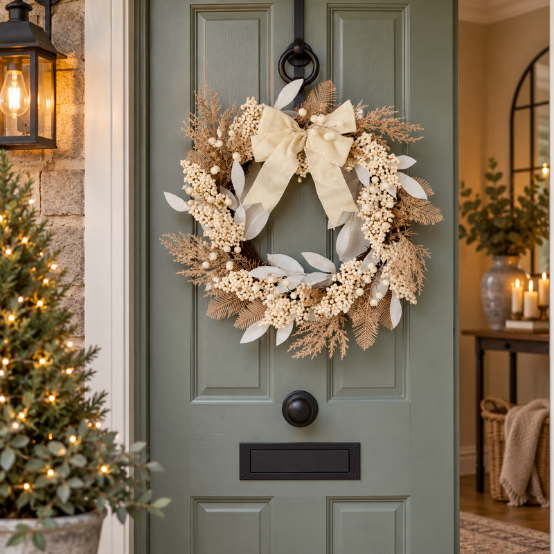 BERRY WREATH – CREAM 60CM Curated by simply Hazel