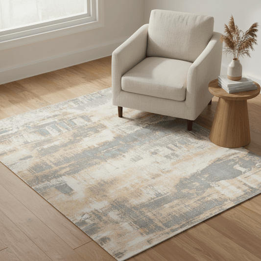 Calvin Klein (Nourison & Home) Designer Rugs 97 cm by 152 cm (3 ft 2 in by 5 ft) / Ivory and Seaglass CALVIN KLEIN ENCHANTING ECH02 AREA RUG  by Nourison