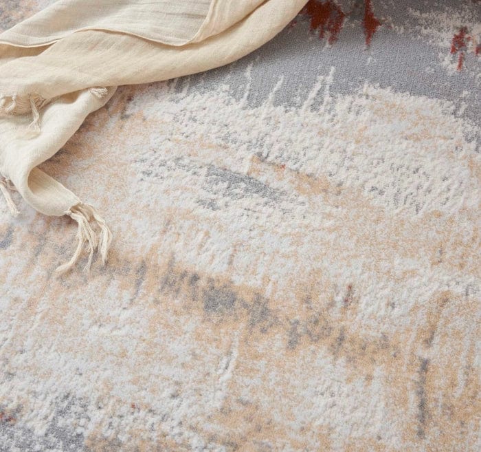 Calvin Klein (Nourison & Home) Designer Rugs Calvin Klein ENCHANTING GREY/RUST by Nourison & Home