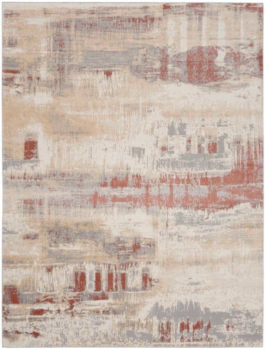 Calvin Klein (Nourison & Home) Designer Rugs Calvin Klein ENCHANTING GREY/RUST by Nourison & Home