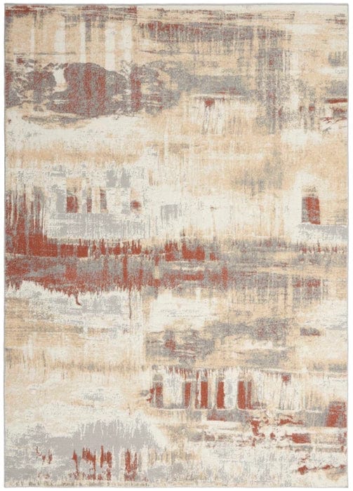 Calvin Klein (Nourison & Home) Designer Rugs Calvin Klein ENCHANTING GREY/RUST by Nourison & Home