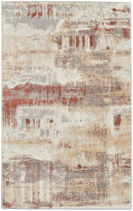 Calvin Klein (Nourison & Home) Designer Rugs Calvin Klein ENCHANTING GREY/RUST by Nourison & Home