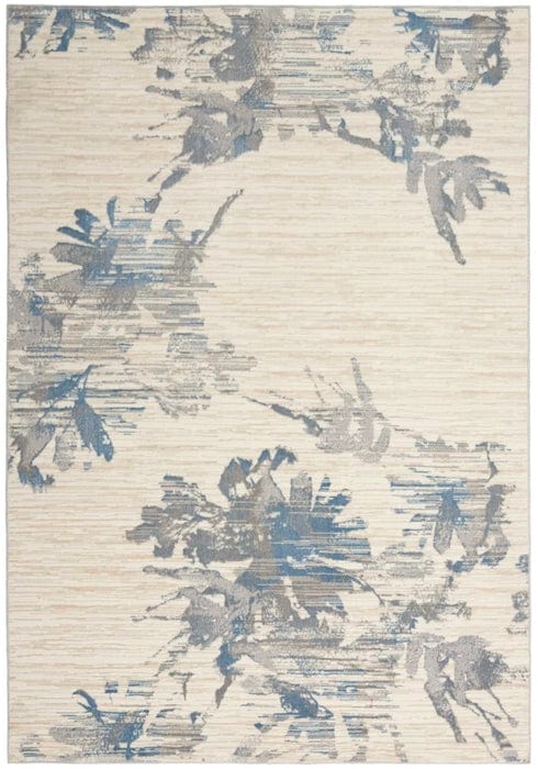 Calvin Klein (Nourison & Home) Designer Rugs Calvin Klein ENCHANTING IVORY/GREY/BLUE by Nourison & Home