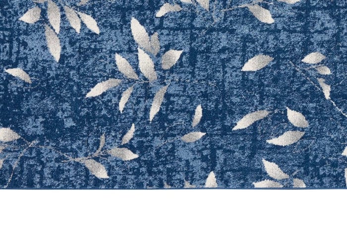 Calvin Klein (Nourison & Home) Designer Rugs Calvin Klein RIVER FLOW FLORAL Navy Ivory by Nourison & Home