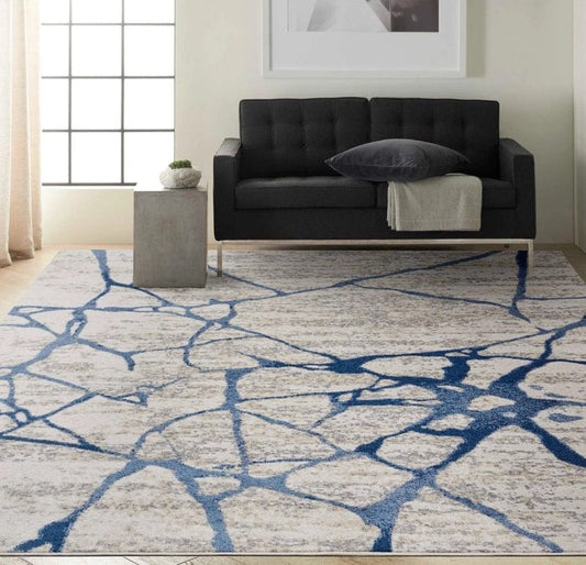 Calvin Klein (Nourison & Home) Designer Rugs Calvin Klein RIVER FLOW IVORY BLUE by Nourison & Home