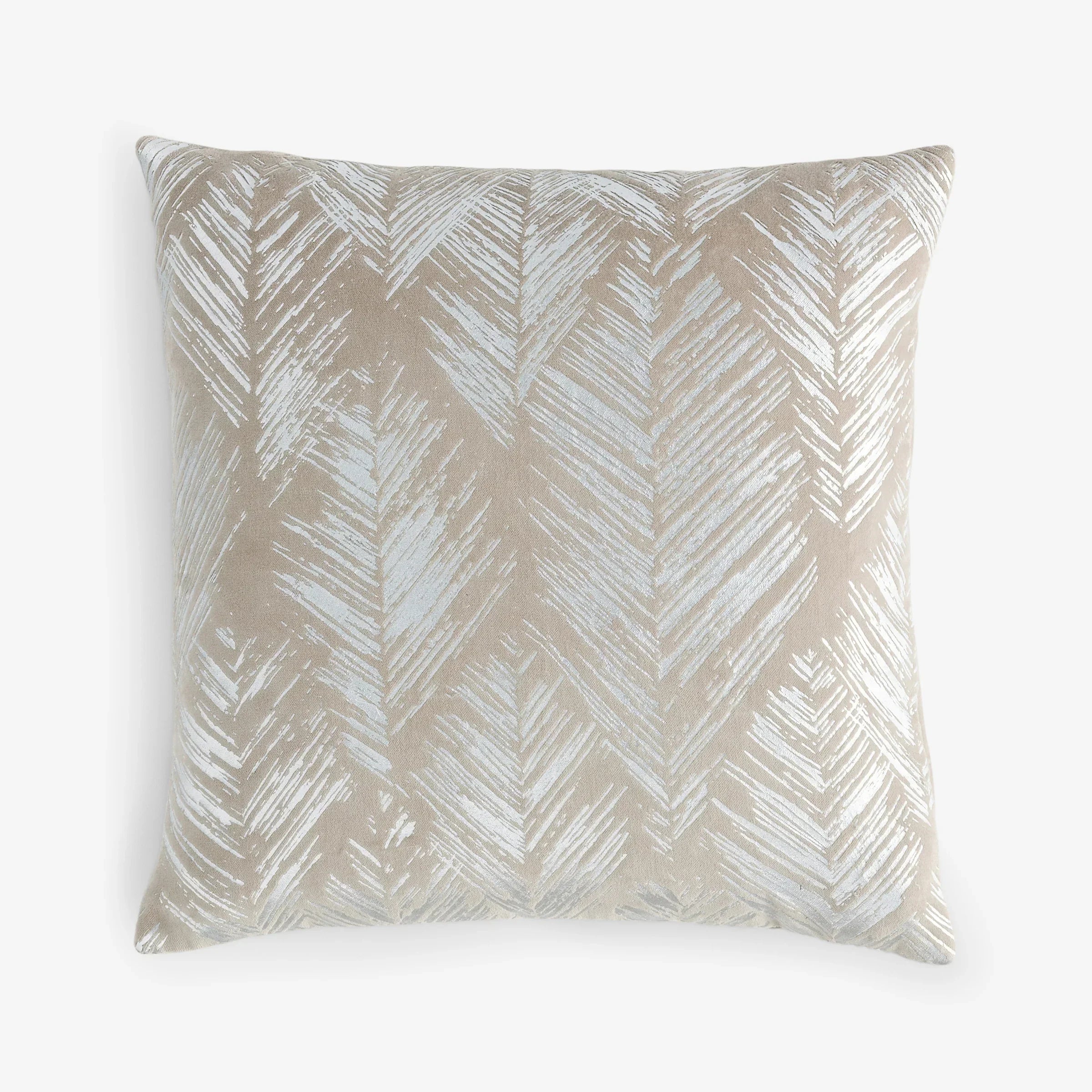 Clarke & Clarke Cushions FOLIUS FOIL PRINTED VELVET CUSHION SILVER  by Clarke & Clarke