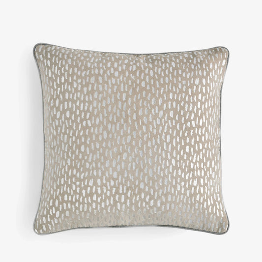 Clarke & Clarke Cushions LOXLEY VELVET CUSHION SILVER  by Clarke & Clarke