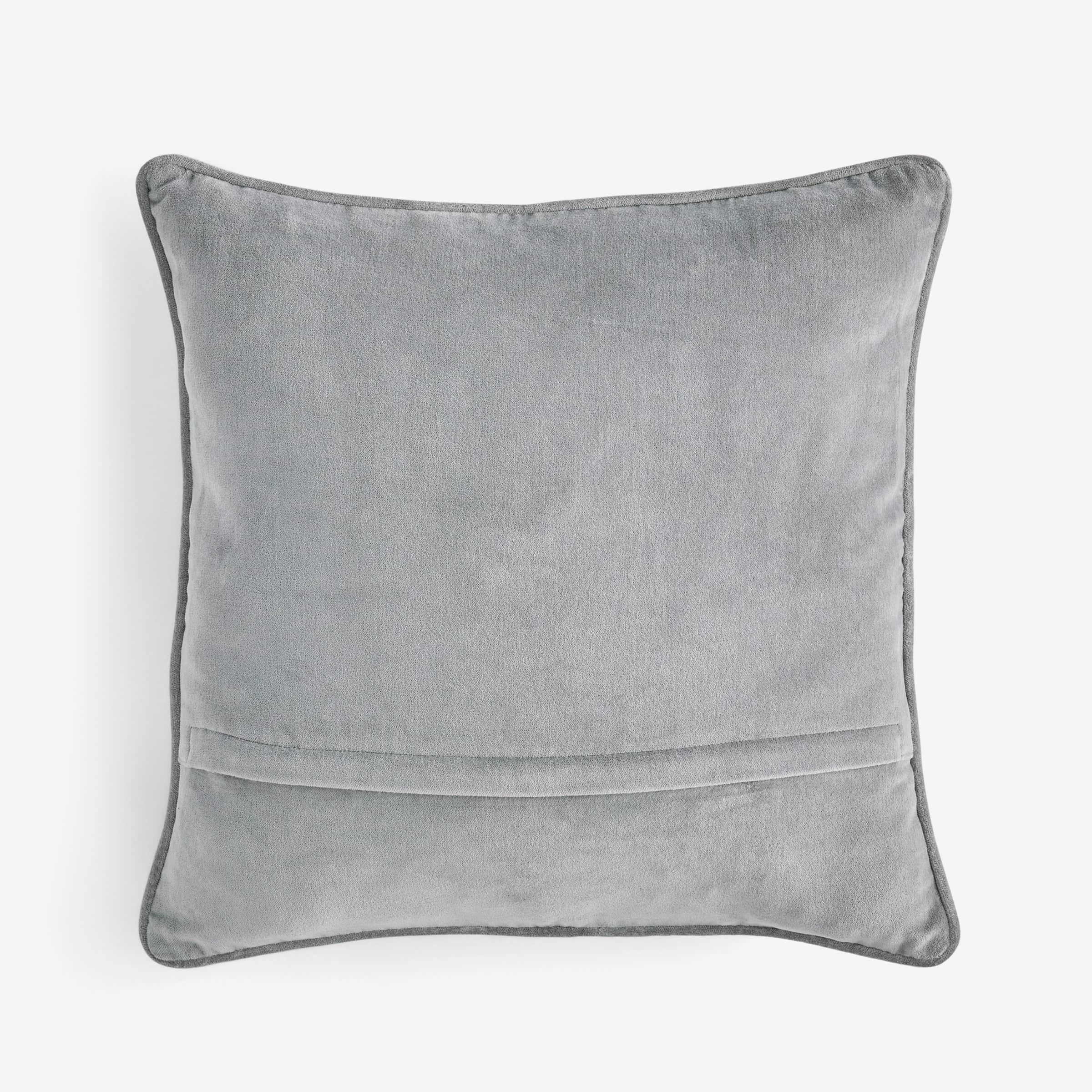 Clarke & Clarke Cushions LOXLEY VELVET CUSHION SILVER  by Clarke & Clarke