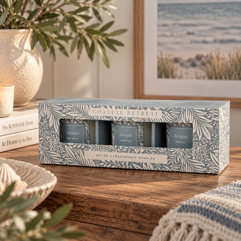 COASTAL RETREAT CANDLES – SET OF 3 Curated by simply Hazel
