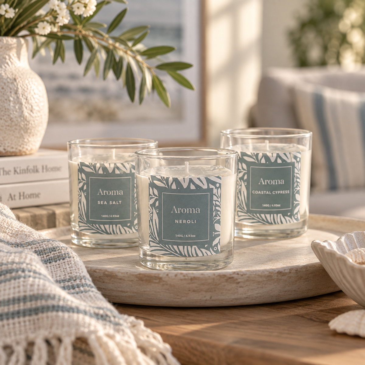 COASTAL RETREAT CANDLES – SET OF 3 Curated by simply Hazel