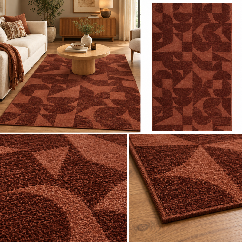 CORTLAND BLOCK RUG – OLIVE & NUTMEG  | Gallery