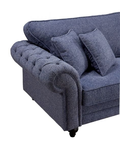 DERRYS Sofa Blue Chelsea 3 Seater Sofa - FLOOR STOCK CLEARANCE