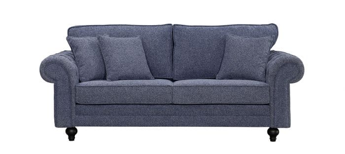 DERRYS Sofa Blue Chelsea 3 Seater Sofa - FLOOR STOCK CLEARANCE